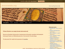 Tablet Screenshot of brzozowska.org